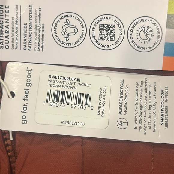 Smartwool Women's Smartloft Merino Wool Jacket (Regular Fit) NWT Medium - Picture 4 of 4